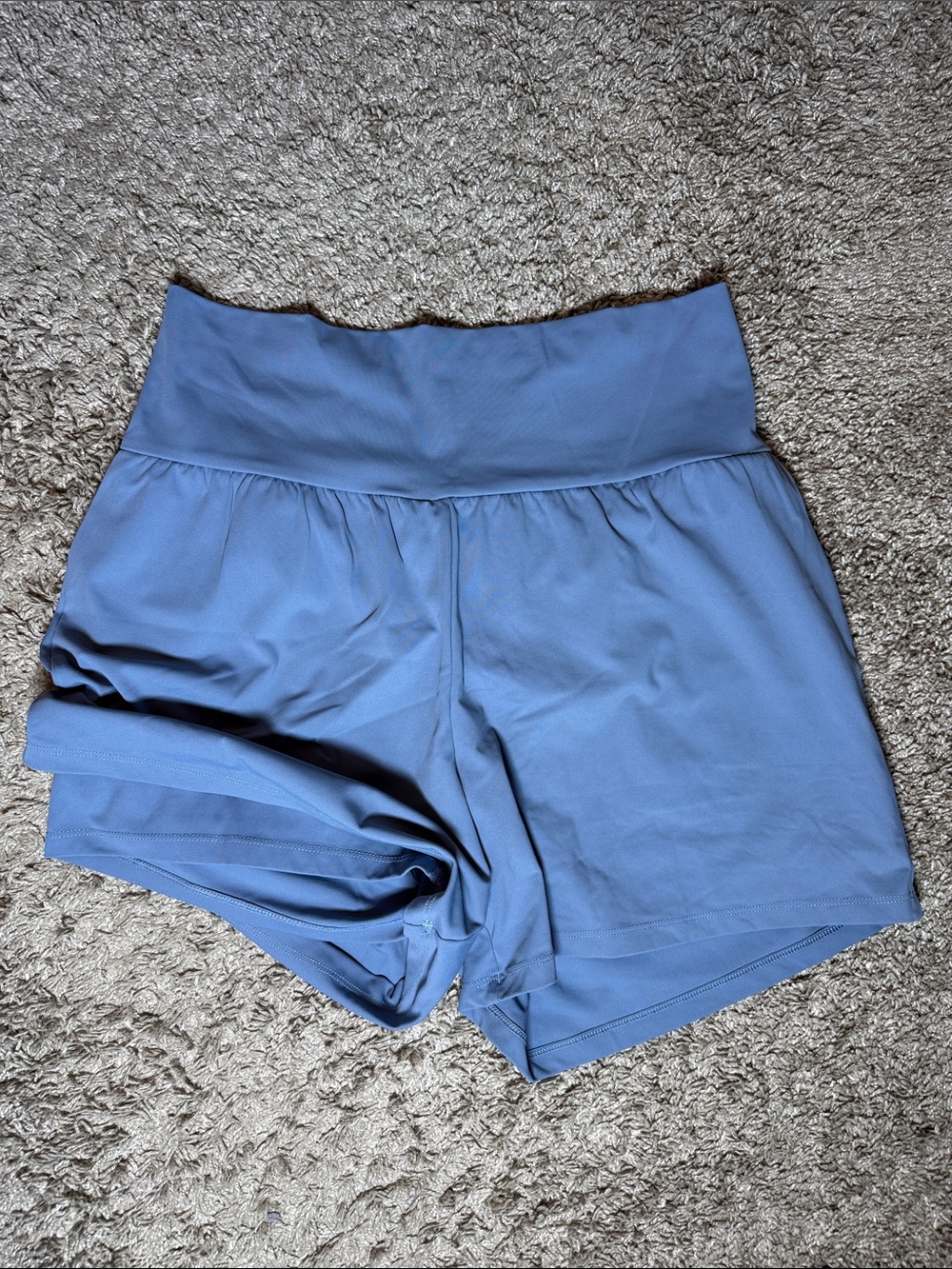 HALARA Women's High-Waist Performance 2 in 1 Shorts - Dusty Blue/Gray